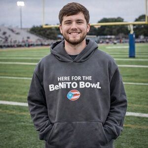 Bad Bunny Fans!!NEW-Unisex-Gray Hoodie,images on front/back of hoodie see photos